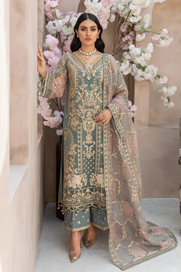 Have a look at Classical Green Balsam Heavily… Women’s Stitched Lawn Suit - Image 3