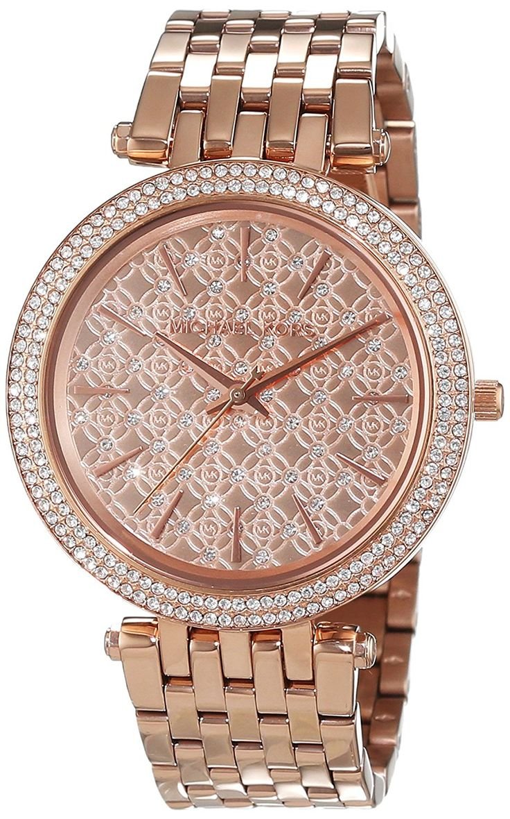 Michael Kors Women's Darci Rose Gold-Tone Watch… Women’s Rose Gold Bracelet Watch – Crystal Touch